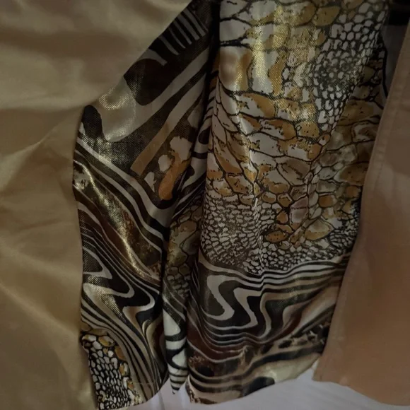 Vintage Caché Gold Trench Coat – Size Large - Picture 9 of 11